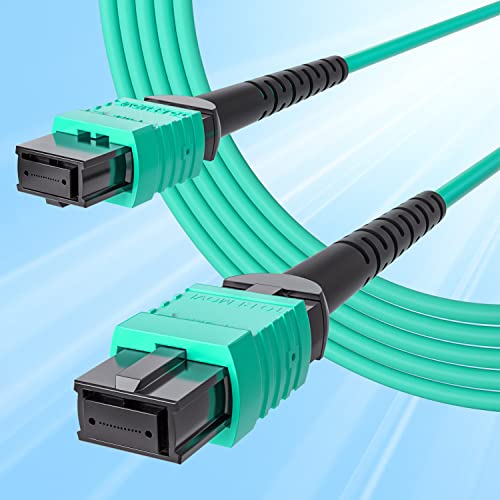 10Gtek Fiber Patch Cable - MPO to MPO OM3 Multimode 8-core Fiber Jumper Patch Cord for QSFP+Transceivers, 3m(10ft) - Image 1
