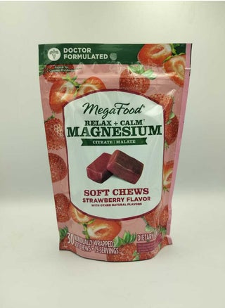 Relax + Calm Magnesium CITRATE / MALATE, SOFT CHEWS GRAPE FLAVOR WITH OTHER NATURAL FLAVORS, 30 INDIVIDUALLY WRAPPED SOFT CHEWS, 15 SERVINGS, DIETARY SUPPLEMENT. - pzsku/Z50F5E4E07623EE0A44E9Z/45/1750853922/00e8460f-01a0-4fc9-bc47-285728e3dbf5