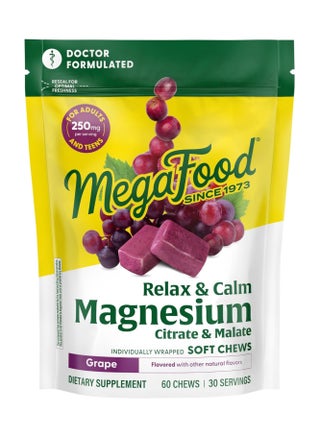 Relax + Calm Magnesium CITRATE / MALATE, SOFT CHEWS GRAPE FLAVOR WITH OTHER NATURAL FLAVORS, 30 INDIVIDUALLY WRAPPED SOFT CHEWS, 15 SERVINGS, DIETARY SUPPLEMENT. - pzsku/Z50F5E4E07623EE0A44E9Z/45/1751549690/77932f86-6b08-48d9-86f9-fdce39089304