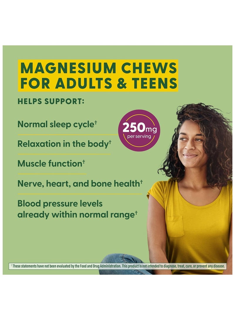MegaFood Relax + Calm Magnesium CITRATE / MALATE,INDIVIDUALLY WRAPPED SOFT CHEWS STRAWBERRY FLAVOR WITH OTHER NATURAL FLAVORS, Dietary Supplement 30 Chews / 15 Servings - Image 3