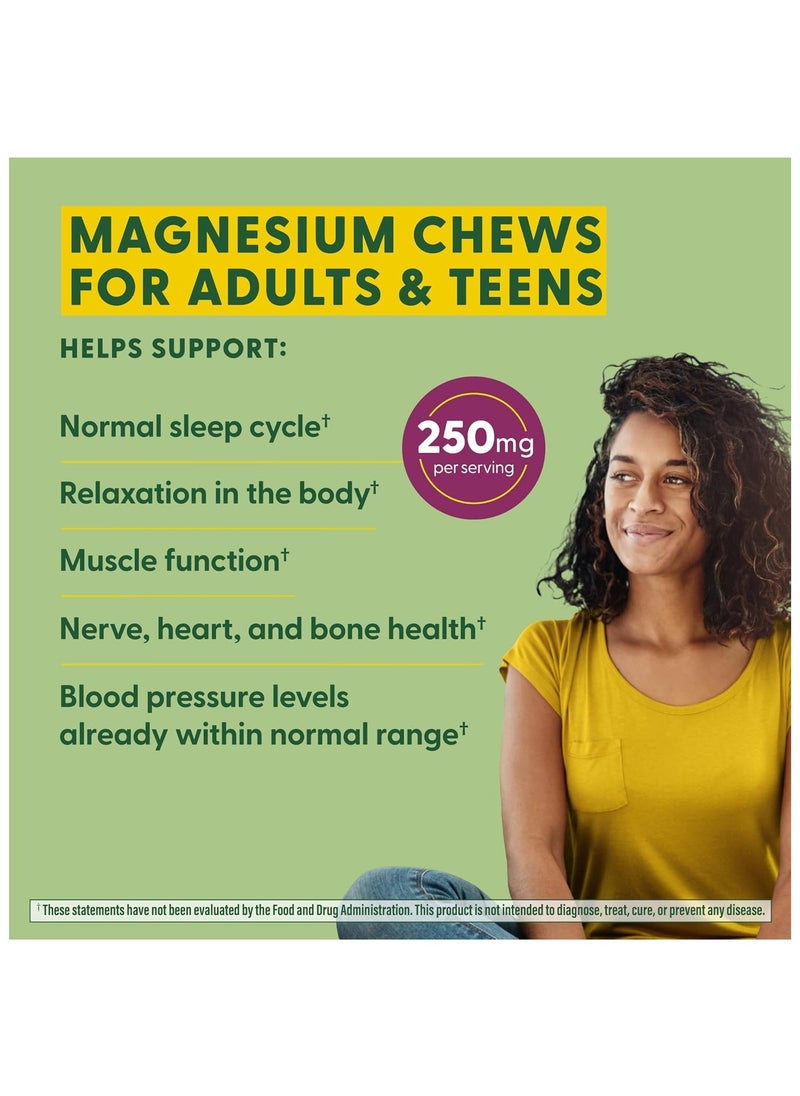 MegaFood - MegaFood Relax + Calm Magnesium Supplement - Soft Chews with Magnesium Citrate & Magnesium Malate for Heart Health, Muscle Tension & More - Vegetarian - Grape-Flavor - 60 Chews per pack (30 Servings) - Image 1