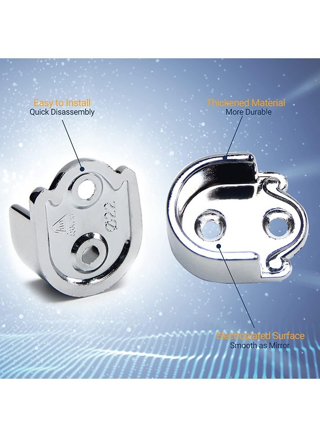 YALONG Heavy Duty Closet Pole Sockets, 6 Pack Stainless Steel Closet Rod End Supports,Rod Holder with Screws,Easy Installation Or Quick Removal  Closet ，Shower Curtain Hanging Tube Rod Bracket - Image 5