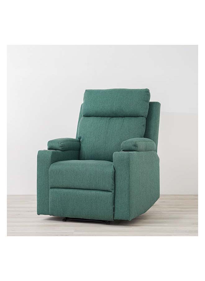 DANUBE HOME Danube Home Taylor 1 Seater Fabric Power Recliner With Massage Options & Cup Holder Modern Design One Seat Relaxing Chair Comfortable Living Room Furniture L 77 x W 84 x H 104 cm Green  - Image 3