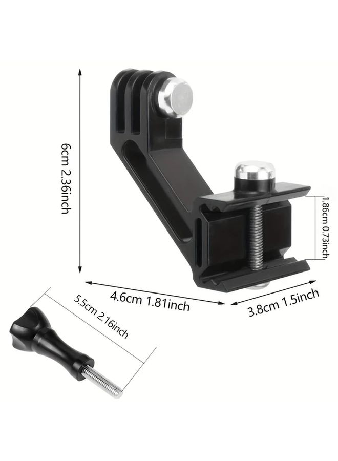 Vertical Rail Attachment With 20mm Picatinny Adapter For Action Cameras And Smartphone Clip Black - Image 2