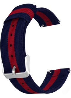 Markacase Pantheon Stripe Strap for Huawei Watch GT 2 46 mm Navy Blue Red 