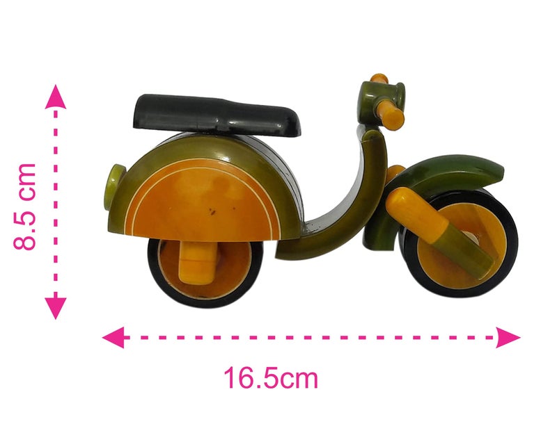Neotea Wooden Scooter Toy for Kids | Multicolor Baby Scooter with Smooth Edges | Safe & Non-Toxic Colors | Handcrafted Wooden Toy | Fun & Educational Ride-On Toy | Pack of 1 - Image 2