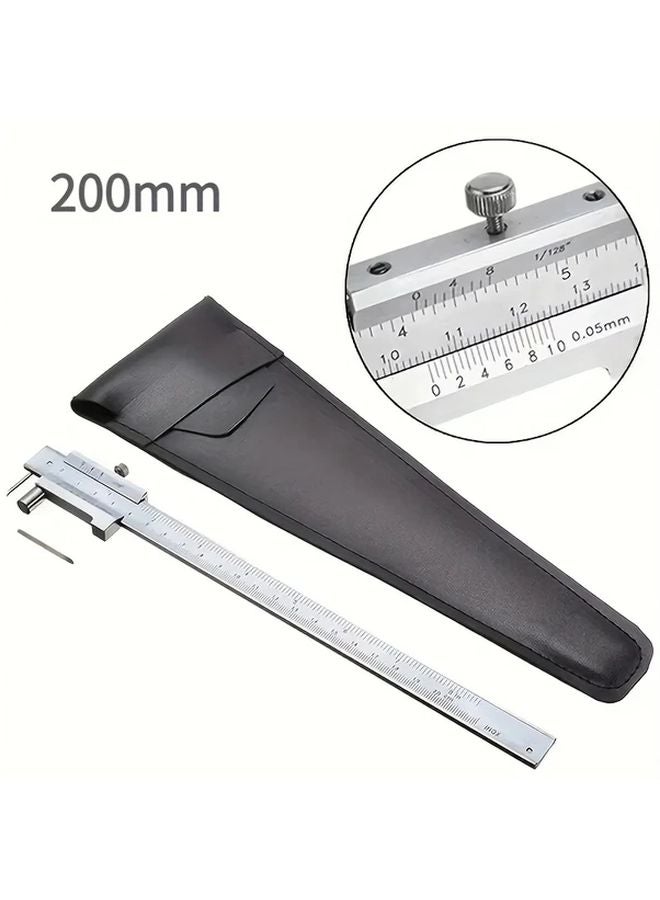 0 200mm High Precision Mechanical Vernier Caliper With Carbide Scriber Durable Industrial Measuring Tool - Image 2