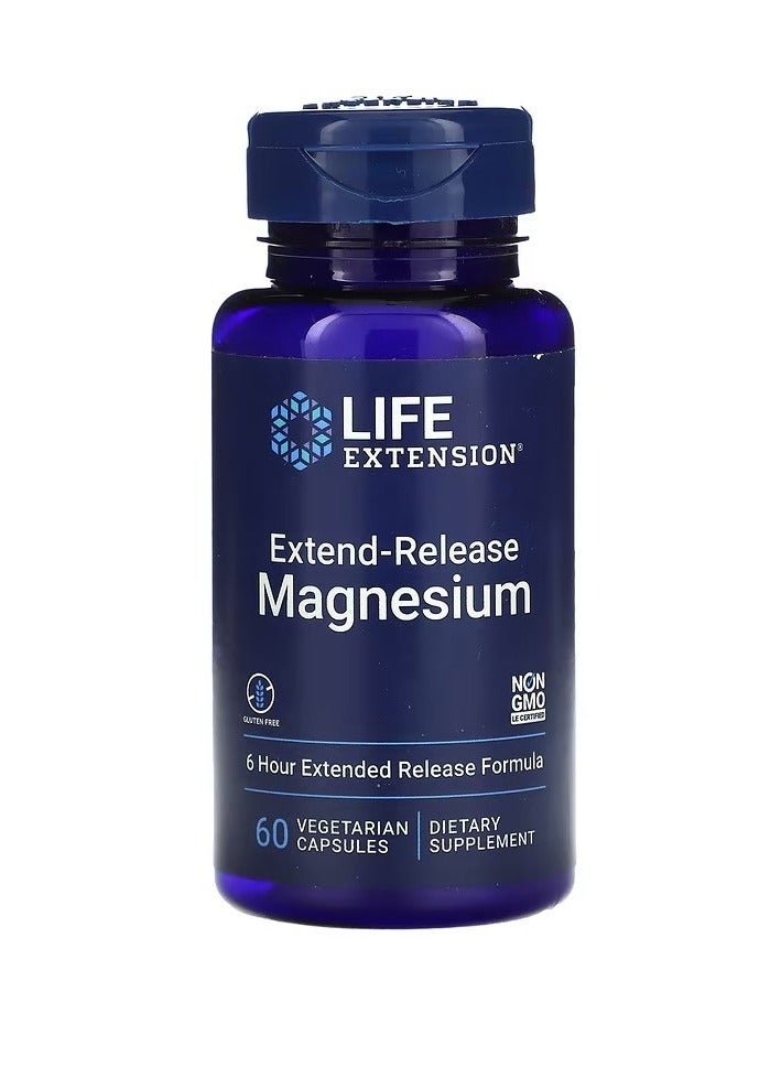 Life Extension Extend-Release Magnesium 250 mg 60 Vegetarian Capsules
