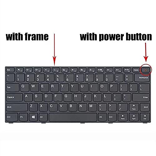 Wefly Laptop Keyboard Compatible for Lenevo E41 25 E41 15 Lenovo IdeaPad 110-14 110-14isk 310-14 310S-14 510-14 510S-14 E41-15 110-14ibr (with On/Off) - Image 3