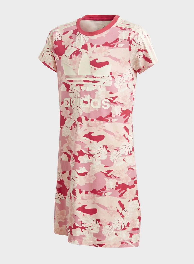 adidas Originals Youth Trefoil AOP Skater Dress
