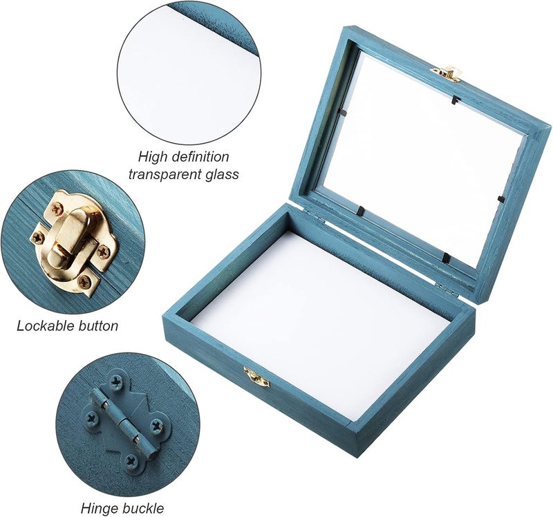 WILLBOND Insect Display Case Box Collection Box with Clear Top, EVA Foam Pinning Board and 100 Pieces Pins Insect Shadow Box Kit Entomology Supplies for Collecting Butterfly Specimen (Blue) - Image 4