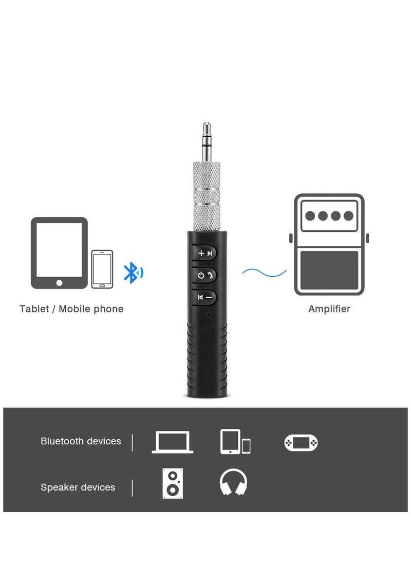 3.5mm Jack Bluetooth Car Kit Hands Free Music Audio Receiver Adapter Universal Auto AUX Kit  - Image 4