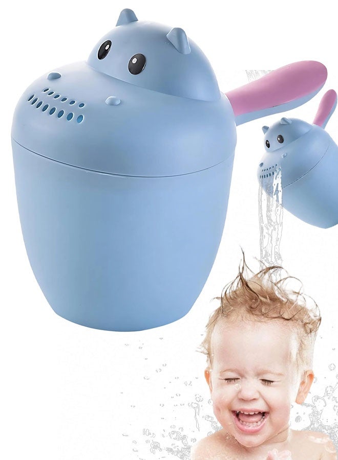 كوب شطف استحمام الأطفال لحماية عيون الرضيع، كوب شطف لطيف على شكل فرس النهر، كوب استحمام، كوب غسل الشعر، مغرفة ماء استحمام الأطفال - Image 1