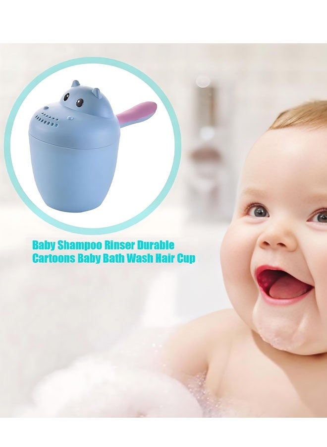 كوب شطف استحمام الأطفال لحماية عيون الرضيع، كوب شطف لطيف على شكل فرس النهر، كوب استحمام، كوب غسل الشعر، مغرفة ماء استحمام الأطفال - Image 4