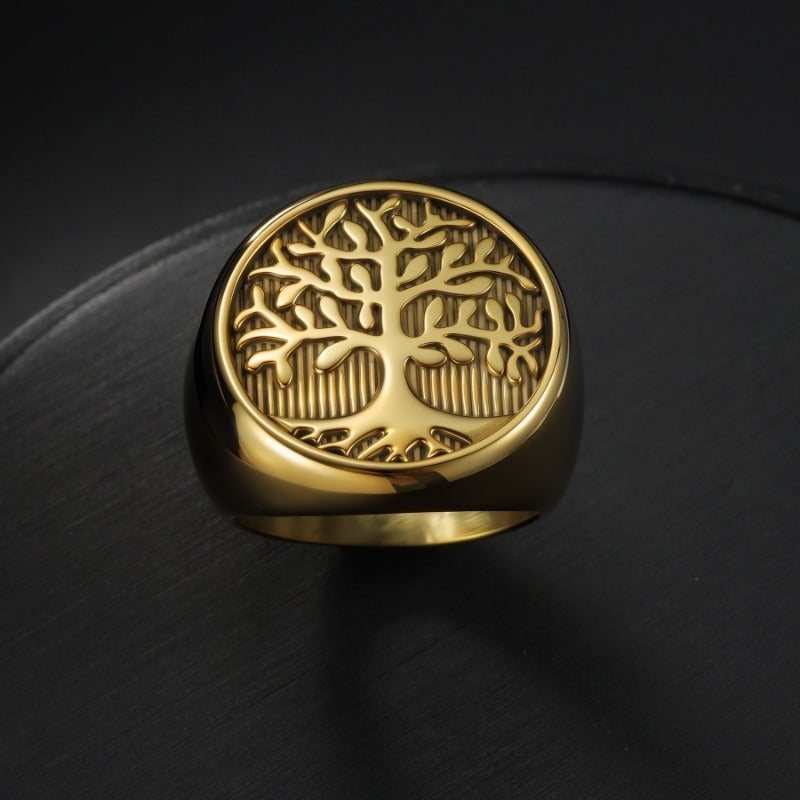 Seal Life Tree Hand Ornaments Personalized Creative Rings Titanium Steel Casting Men'S Rings Wedding Rings - Image 2