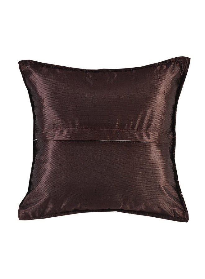 DECOMIZER Jacquard Geomteric Cushion Covers 16 Inch X 16 Inch Set Of 5 Ethnic Motifs 240 TC Cushion Covers,Design- Diamond,Color- Coffee - Image 5