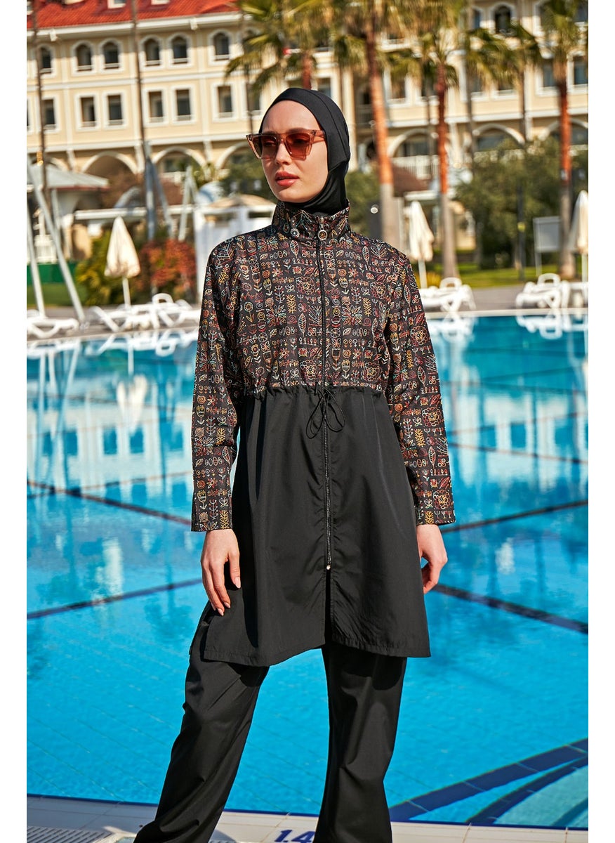 Remsa Mayo Remsa Swimsuit Parachute Full Covered Hijab Swimsuit R4802 Flower  - Image 2