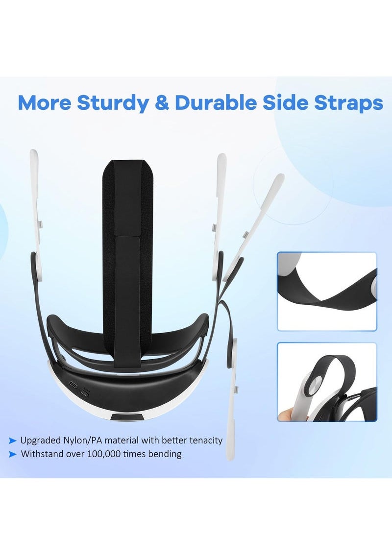 Generic Strap with Battery for Oculus Quest 3, 10000mAh Battery Pack for Extended 8 Hrs of Playtime, Fast Charging VR Power, Adjustable Elite Strap Enhanced Support and Balance in VR  - Image 5