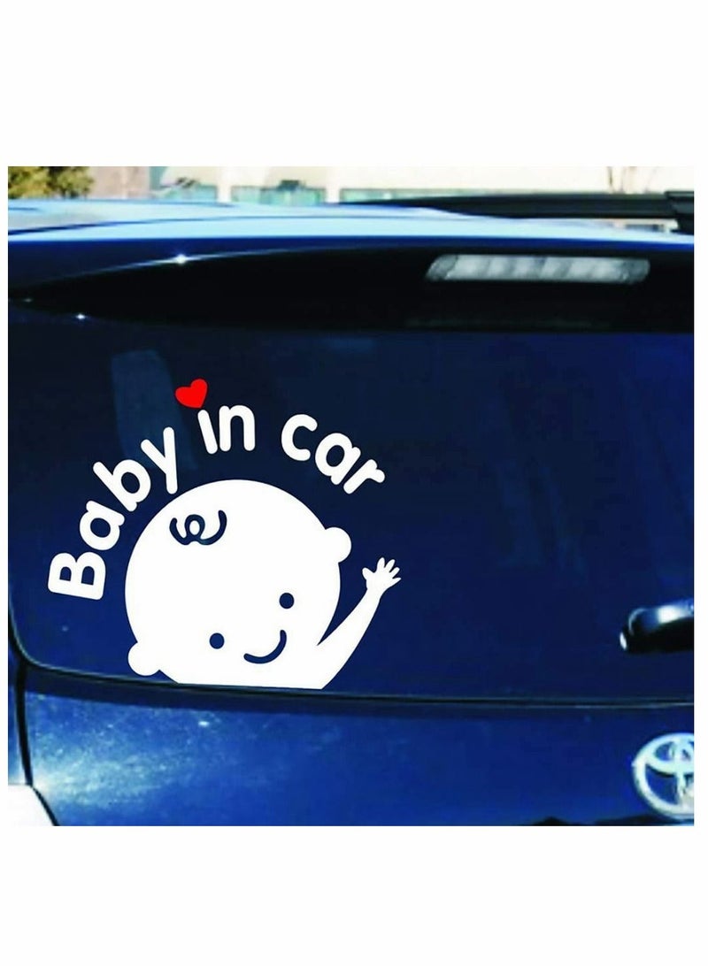 Loquat Baby in Car Baby on Board Stickers Car Warning Sign (Baby in Car Girl) Baby onBoard Sign for Car Baby On Board Car Sign Reflective And Magnetic Sticker - Image 2