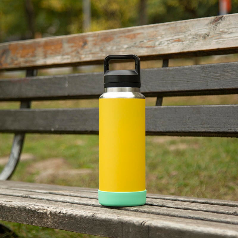 VGHNQ Silicone Bottom Boot for YETI Rambler 36 oz Bottles, Noise-canceling Sleeve Bumper, 9.5 cm Soft Cover Protector, Sports Water Bottle Accessories, BPA-Free and Anti-Slip, Seafoam - Image 3