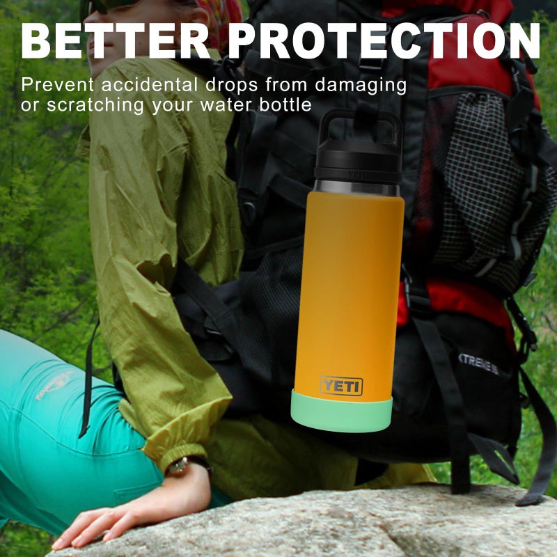 VGHNQ Silicone Bottom Boot for YETI Rambler 36 oz Bottles, Noise-canceling Sleeve Bumper, 9.5 cm Soft Cover Protector, Sports Water Bottle Accessories, BPA-Free and Anti-Slip, Seafoam - Image 4