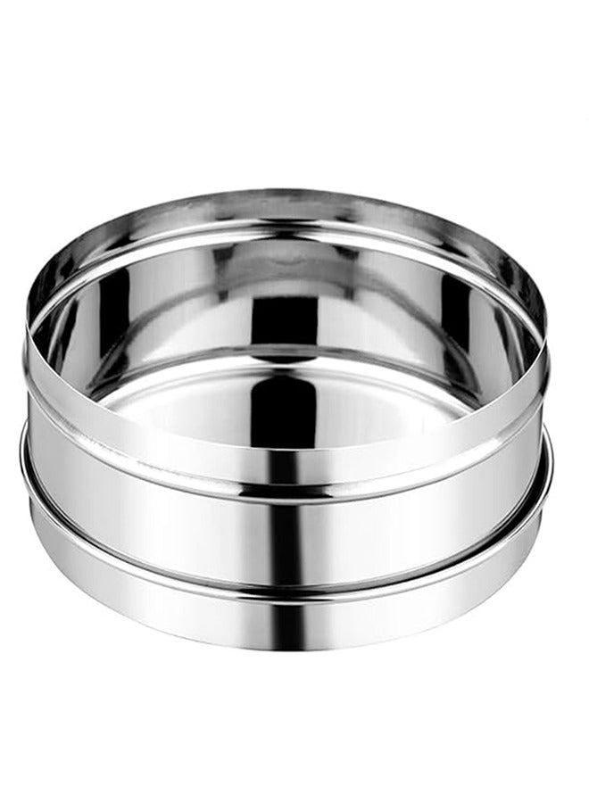 Lion Stainless Steel Puri Dabba Set – 4-Piece Food Storage and Serving Containers with Secure Lids (Sizes: 14 cm, 16.5 cm, 18 cm, 20 cm) - Image 3