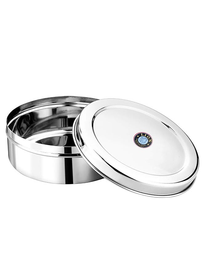 Lion Stainless Steel Puri Dabba Set – 4-Piece Food Storage and Serving Containers with Secure Lids (Sizes: 14 cm, 16.5 cm, 18 cm, 20 cm) - Image 4