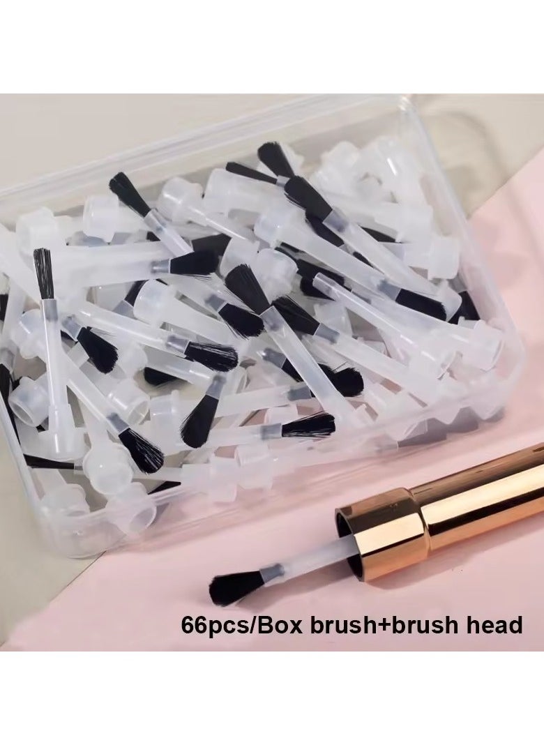 Goolsky 66pcs Disposable Nail Polish Brush Nail Polish Replacement Brush Kit ip Powder Liquid Replacement Brushes Manicure Tools  - Image 1