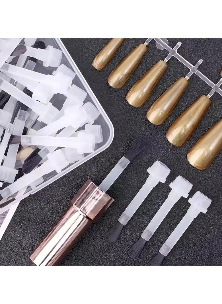 Goolsky 66pcs Disposable Nail Polish Brush Nail Polish Replacement Brush Kit ip Powder Liquid Replacement Brushes Manicure Tools  - Image 2