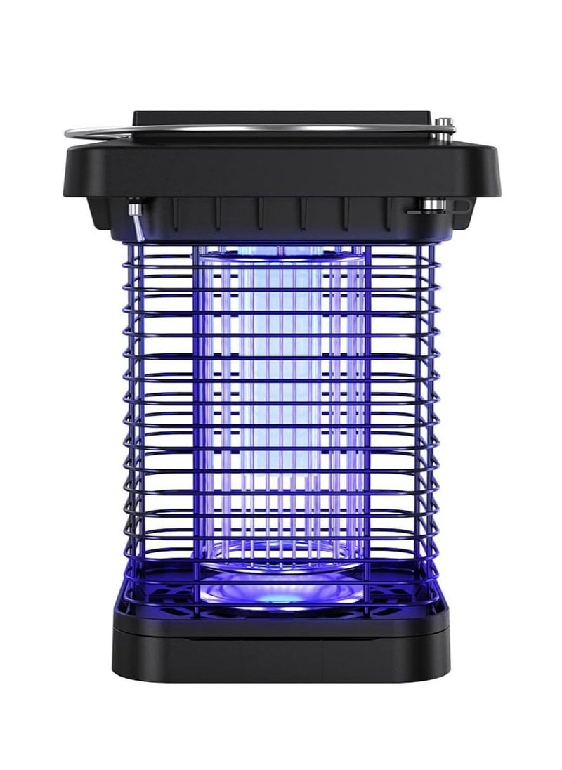 Generic - Solar Bug Zapper Outdoor Waterproof, Cordless Rechargeable Mosquito Zapper with 4200V High Powered UV Light, 3 in 1 Fly Zapper Up to 100 Sq.m., Attract Gnats/Mosquitoes/Flies/Moths - Image 1