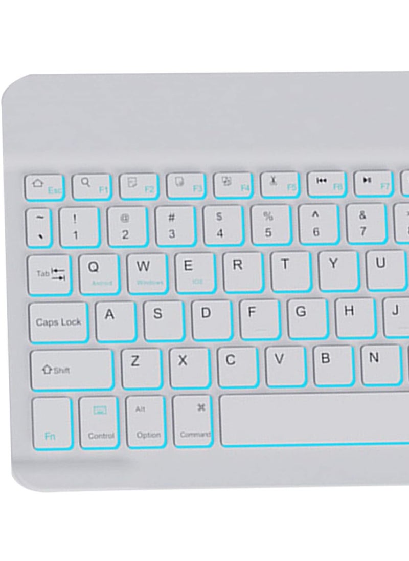 Rock Pow - Slim Bluetooth Keyboard and Mouse Combo for iPad Rechargeable Wireless Keyboard & Mouse with 7-Color Backlit Compatible with iPad 9th/8th Gen iPad Pro/Air/Mini iPhone14/13/12 Pro - Image 1