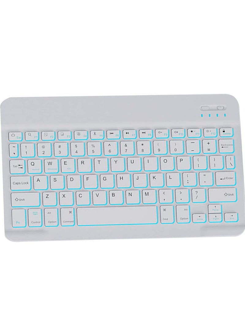Rock Pow - Slim Bluetooth Keyboard and Mouse Combo for iPad Rechargeable Wireless Keyboard & Mouse with 7-Color Backlit Compatible with iPad 9th/8th Gen iPad Pro/Air/Mini iPhone14/13/12 Pro - Image 1