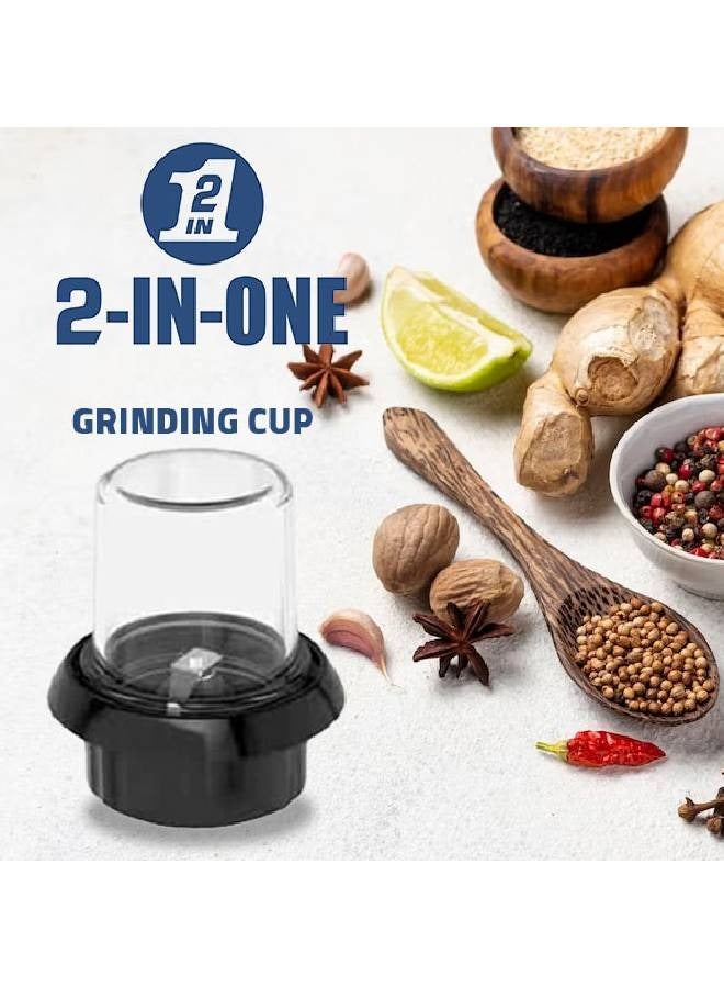 Arrow Blender with Grinder - 1.5 Liters - 400 Watts - Plastic with Stainless Steel Body - White - RO-15PBSY - Image 4