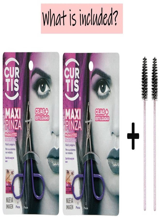 Curtis (PACK OF 2) Professional Eyebrow Tweezers For men & Women PORTABLE Beauty Tools for Facial Hair, Ingrown Hair, Blackhead; MADE IN MEXICO - Image 3
