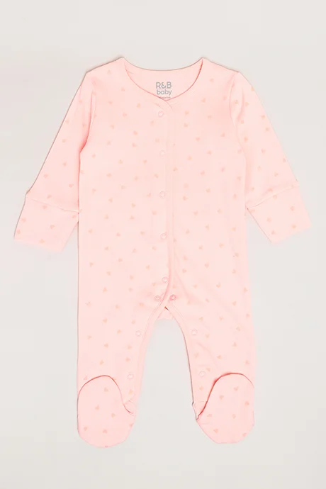أر أند بي 3 Pack Printed Footed Sleepsuits