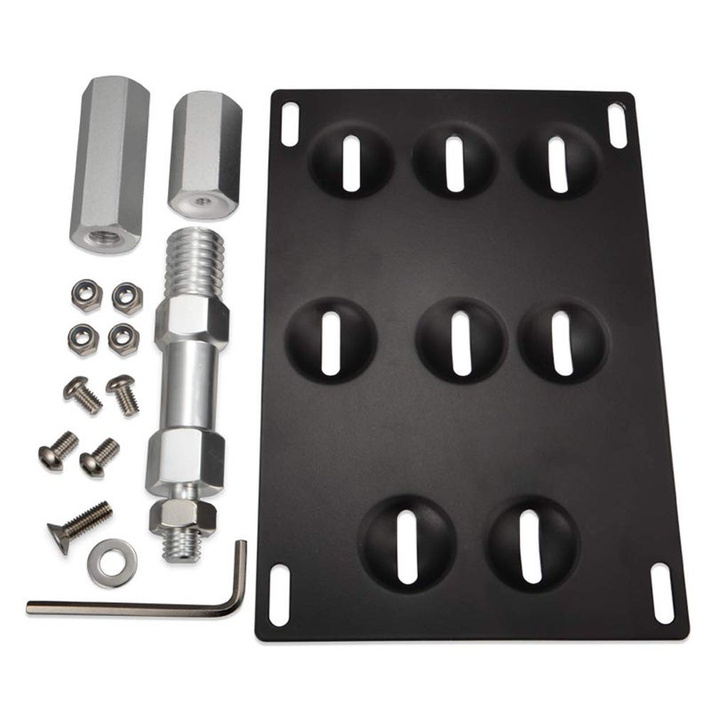 GTP Front Bumper Tow Hook License Plate Mounting Bracket Holder Relocator Compatible with BMW 1218 3Series 4DR F30F31 1418 4Series F32 F33 F36 1120 5Series F10 G301119 Mini Cooper F55 F56