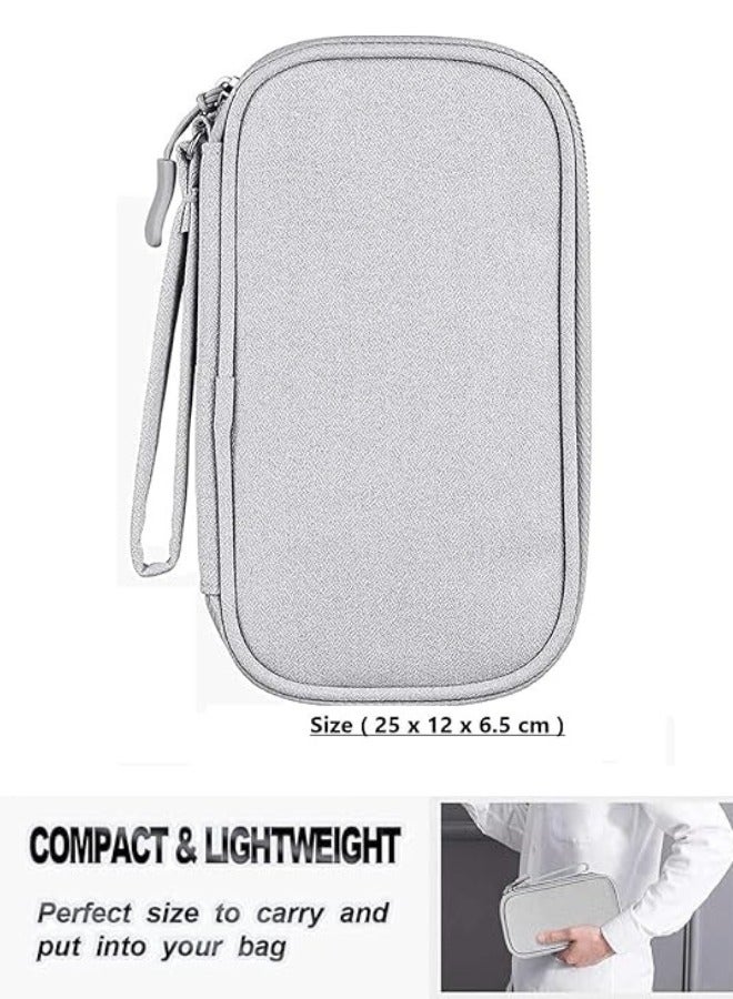 Horizon Electronic Organizer Bag for Travel, Small Usb Cable Organizer Bag for Charger, Hard Drive Case and Portable Accessories Organizer, Use It for Usb Flash Drive, Earphone, Power Bank or Sd Card - Grey - Image 4