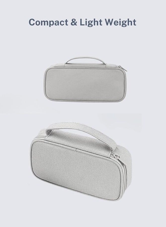 Horizon Electronic Organizer Bag for Travel, Small Usb Cable Organizer Bag for Charger, Hard Drive Case and Portable Accessories Organizer, Use It for Usb Flash Drive, Earphone, Power Bank or Sd Card - Grey - Image 3