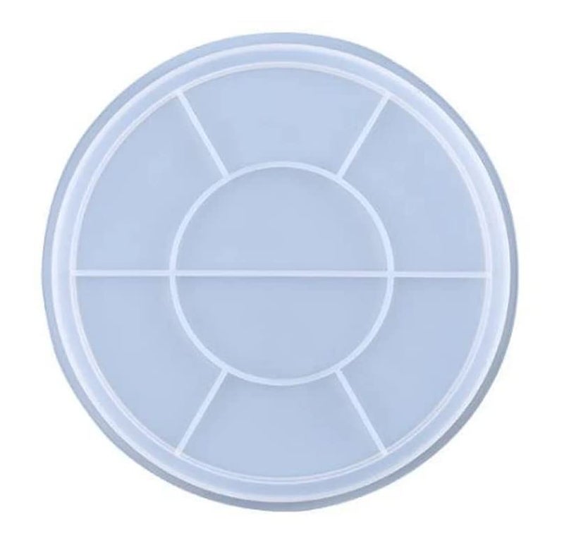 ARTOOL Round Tray Resin Art Mold Creative DIY Multipurpose Silicone Tray Epoxy UV Resin Round Frame Mould 8 Inch 10 mm Set of 1 - Image 1