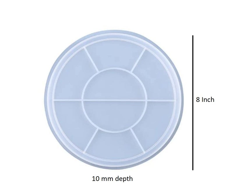 ARTOOL Round Tray Resin Art Mold Creative DIY Multipurpose Silicone Tray Epoxy UV Resin Round Frame Mould 8 Inch 10 mm Set of 1 - Image 4