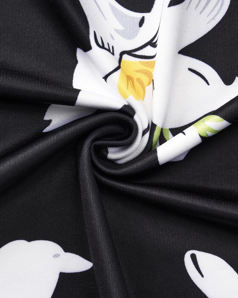 Newshows Womens' Clothing Spring Easter 2025 V Neck Spaghetti Strap Resort Wear Casual Long Flowy Beach Maxi Dress Trendy 2025 (Black Floral Lily, L) - Image 5