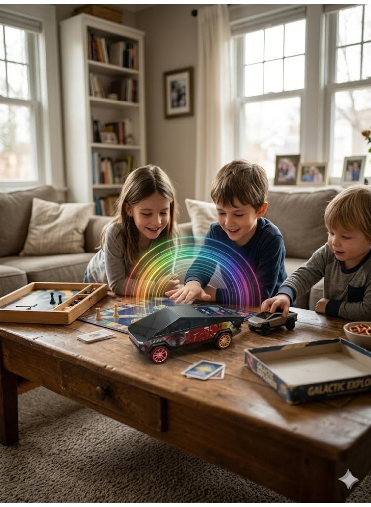 ويستر مكبر صوت بلوتوث WSTER على شكل سيارة تسلا، سلسلة السيارات، بقوة 15 واط، مزود بإضاءة LED RGB، ومنفذ USB، وبطاقة ذاكرة TF، وراديو FM، وبلوتوث، ومنفذ AUX، ومشغل MP3. - Image 2