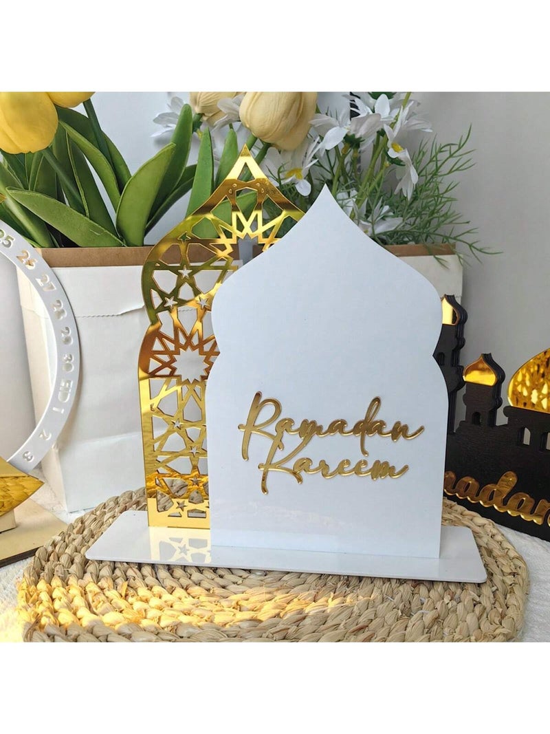 زينه رمضان مجسم من الاكرليك بتصميم رمضان كريم أنيق للمجالس والطاولات - زينه رمضان للمنازل و الحفلات - Image 3