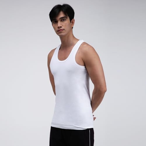 Amul Comfy Men’s Vest | 100% Cotton Single Jersey Fabric | U Neck Sleeveless Innerwear | Ultra Soft Hand Feel | Seamless Body | Superior Comfort White - Image 4