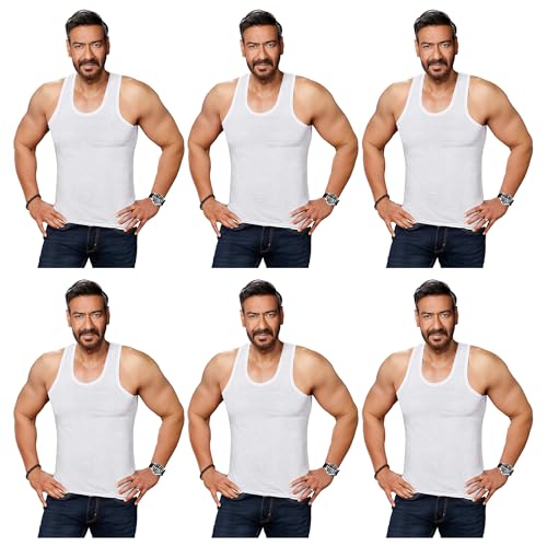 Amul Comfy Men’s Vest | 100% Cotton Single Jersey Fabric | U Neck Sleeveless Innerwear | Ultra Soft Hand Feel | Seamless Body | Superior Comfort White - Image 1