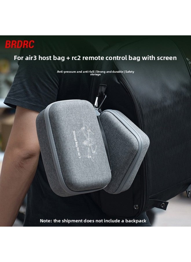 Generic - Suitable For DJI Mavic Air3 Drone Cosmetics Bag Rc 2 With Screen Remote Control Portable Storage Box Host Bag Accessories-Color:[collection + Additional Purchase] Free Storage Bag*1-Specification:For DJI Air 3 - Image 1