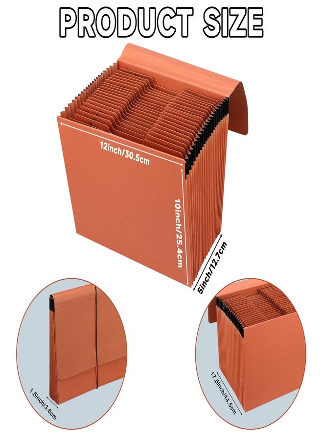 YNXPTBNC Heavy Duty Expanding File Folder Organizer,21 Pockets Accordion File Organizer,A-Z,1/3 Cut Tabs,Letter Size,17.5Inch Expansion - Image 2
