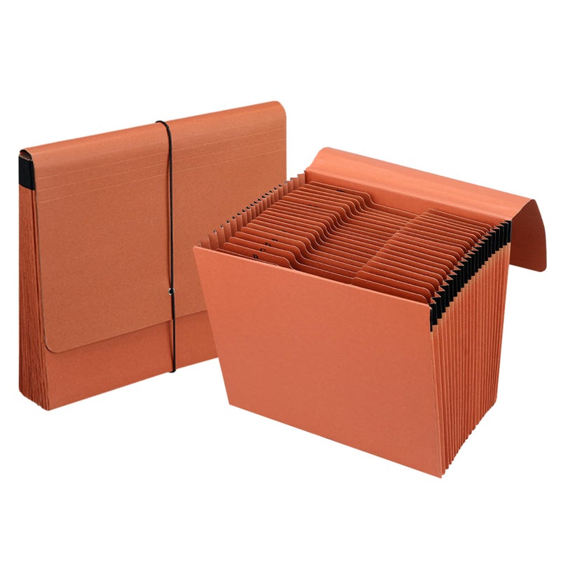 YNXPTBNC Heavy Duty Expanding File Folder Organizer,21 Pockets Accordion File Organizer,A-Z,1/3 Cut Tabs,Letter Size,17.5Inch Expansion - Image 1
