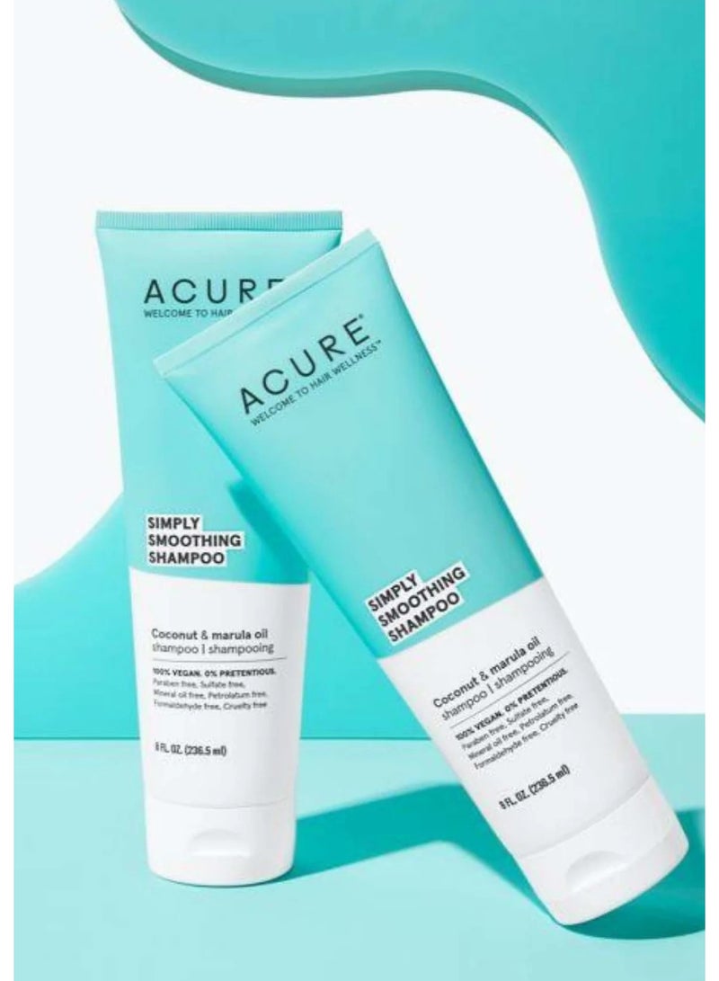 Acure Simply Smooth Shampoo, Coconut & Marula Oil, 8 fl oz (236.5 ml) - Image 2