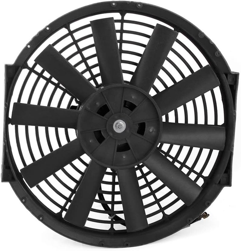 CF002A-BK 12 inch 80W 12V Universal Car Slim Reversible Electric Radiator Cooling Fan Push Pull with Mounting Kit - Image 3